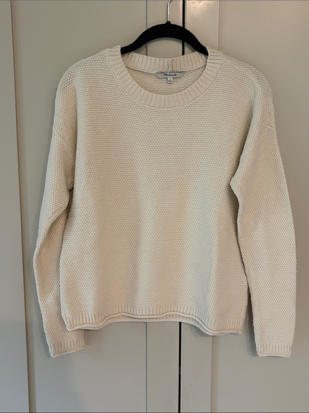 Madewell Seagrove Pullover Sweater Cream Sz Small